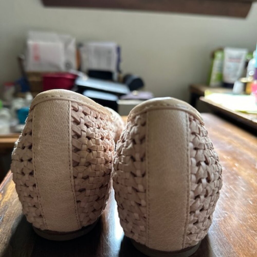 Eileen Fisher weave leather / Hidden Wedge Shoes - Picture 4 of 4
